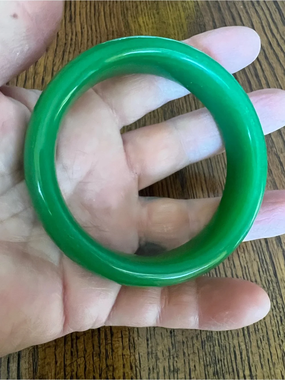 Classic Green Jade Bangle Bracelet for Women